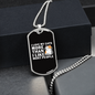 I Love My Cats Necklace Stainless Steel or 18k Gold Dog Tag 24" Chain-Express Your Love Gifts