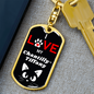 I Love My Chantilly-Tiffany Cat Keychain Stainless Steel or 18k Gold Dog Tag Keyring-Express Your Love Gifts
