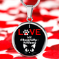 I Love My Chantilly-Tiffany Necklace Circle Pendant Stainless Steel or 18k Gold 18-22"-Express Your Love Gifts