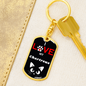 I Love My Chartreux Cat Keychain Stainless Steel or 18k Gold Dog Tag Keyring-Express Your Love Gifts