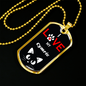 I Love My Cymric Cat Necklace Stainless Steel or 18k Gold Dog Tag 24" Chain-Express Your Love Gifts