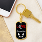 I Love My Devon Rex Cat Keychain Stainless Steel or 18k Gold Dog Tag Keyring-Express Your Love Gifts