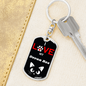 I Love My Devon Rex Cat Keychain Stainless Steel or 18k Gold Dog Tag Keyring-Express Your Love Gifts