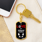 I Love My Diluted Calico Cat Keychain Stainless Steel or 18k Gold Dog Tag Keyring-Express Your Love Gifts