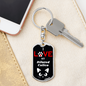 I Love My Diluted Calico Cat Keychain Stainless Steel or 18k Gold Dog Tag Keyring-Express Your Love Gifts