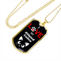 I Love My Diluted Calico Cat Necklace Stainless Steel or 18k Gold Dog Tag 24" Chain-Express Your Love Gifts