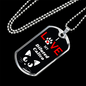 I Love My Diluted Calico Cat Necklace Stainless Steel or 18k Gold Dog Tag 24" Chain-Express Your Love Gifts