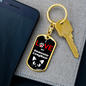 I Love My Domestic Longhair Cat Keychain Stainless Steel or 18k Gold Dog Tag Keyring-Express Your Love Gifts