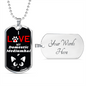 I Love My Domestic Mediumhair Cat Necklace Stainless Steel or 18k Gold Dog Tag 24" Chain-Express Your Love Gifts