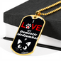 I Love My Domestic Mediumhair Cat Necklace Stainless Steel or 18k Gold Dog Tag 24" Chain-Express Your Love Gifts