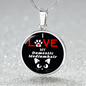I Love My Domestic Mediumhair Necklace Circle Pendant Stainless Steel or 18k Gold 18-22"-Express Your Love Gifts