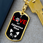 I Love My Egyptian Mau Cat Keychain Stainless Steel or 18k Gold Dog Tag Keyring-Express Your Love Gifts