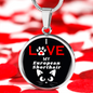 I Love My European Shorthair Necklace Circle Pendant Stainless Steel or 18k Gold 18-22"-Express Your Love Gifts