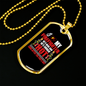 I Love My Firefighter Gift Stainless Steel or 18k Gold Dog Tag 24" Chain-Express Your Love Gifts