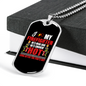 I Love My Firefighter Gift Stainless Steel or 18k Gold Dog Tag 24" Chain-Express Your Love Gifts