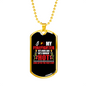 I Love My Firefighter Gift Stainless Steel or 18k Gold Dog Tag 24" Chain-Express Your Love Gifts