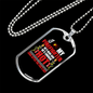 I Love My Firefighter Gift Stainless Steel or 18k Gold Dog Tag 24" Chain-Express Your Love Gifts