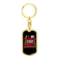 I Love My Firefighter Keychain Stainless Steel or 18k Gold Dog Tag Keyring-Express Your Love Gifts