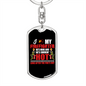 I Love My Firefighter Keychain Stainless Steel or 18k Gold Dog Tag Keyring-Express Your Love Gifts