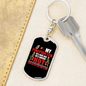 I Love My Firefighter Keychain Stainless Steel or 18k Gold Dog Tag Keyring-Express Your Love Gifts