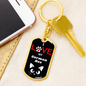 I Love My German Rex Cat Keychain Stainless Steel or 18k Gold Dog Tag Keyring-Express Your Love Gifts