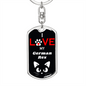 I Love My German Rex Cat Keychain Stainless Steel or 18k Gold Dog Tag Keyring-Express Your Love Gifts