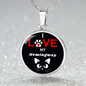 I Love My Hemingway Cat Necklace Circle Pendant Stainless Steel or 18k Gold 18-22"-Express Your Love Gifts