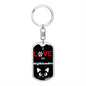 I Love My Highlander Cat Keychain Stainless Steel or 18k Gold Dog Tag Keyring-Express Your Love Gifts