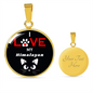 I Love My Himalayan Necklace Circle Pendant Stainless Steel or 18k Gold 18-22"-Express Your Love Gifts