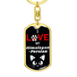 I Love My Himalayan-Persian Cat Keychain Stainless Steel or 18k Gold Dog Tag Keyring-Express Your Love Gifts