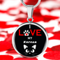 I Love My Korean Necklace Circle Pendant Stainless Steel or 18k Gold 18-22"-Express Your Love Gifts