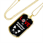 I Love My Kurilian Bobtail Cat Necklace Stainless Steel or 18k Gold Dog Tag 24" Chain-Express Your Love Gifts