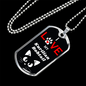 I Love My Kurilian Bobtail Cat Necklace Stainless Steel or 18k Gold Dog Tag 24" Chain-Express Your Love Gifts