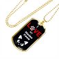 I Love My Maine Coon Cat Necklace Stainless Steel or 18k Gold Dog Tag 24" Chain-Express Your Love Gifts
