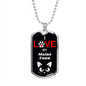 I Love My Maine Coon Cat Necklace Stainless Steel or 18k Gold Dog Tag 24" Chain-Express Your Love Gifts