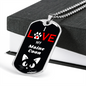 I Love My Maine Coon Cat Necklace Stainless Steel or 18k Gold Dog Tag 24" Chain-Express Your Love Gifts