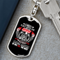 I Love My Man Swivel Trucker Keychain Dog Tag Stainless Steel or 18k Gold-Express Your Love Gifts