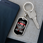 I Love My Man Swivel Trucker Keychain Dog Tag Stainless Steel or 18k Gold-Express Your Love Gifts