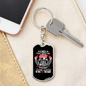 I Love My Man Swivel Trucker Keychain Dog Tag Stainless Steel or 18k Gold-Express Your Love Gifts