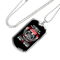 I Love My Man Trucker Dog Tag Stainless Steel or 18k Gold 24" Chain-Express Your Love Gifts