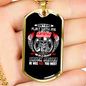 I Love My Man Trucker Dog Tag Stainless Steel or 18k Gold 24" Chain-Express Your Love Gifts