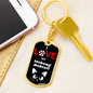 I Love My Mekong Bobtail Cat Keychain Stainless Steel or 18k Gold Dog Tag Keyring-Express Your Love Gifts