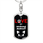 I Love My Mekong Bobtail Cat Keychain Stainless Steel or 18k Gold Dog Tag Keyring-Express Your Love Gifts