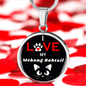 I Love My Mekong Bobtail Necklace Circle Pendant Stainless Steel or 18k Gold 18-22"-Express Your Love Gifts