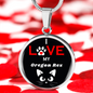 I Love My oregon Rex Necklace Circle Pendant Stainless Steel or 18k Gold 18-22"-Express Your Love Gifts