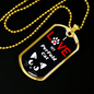 I Love My Perfold Cat Cat Necklace Stainless Steel or 18k Gold Dog Tag 24" Chain-Express Your Love Gifts