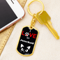 I Love My Peterbald Cat Keychain Stainless Steel or 18k Gold Dog Tag Keyring-Express Your Love Gifts