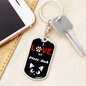 I Love My Pixie-Bob Cat Keychain Stainless Steel or 18k Gold Dog Tag Keyring-Express Your Love Gifts