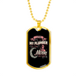 I Love My Plumber Necklace Stainless Steel or 18k Gold Dog Tag 24" Chain-Express Your Love Gifts