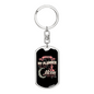 I Love My Plumber Swivel Keychain Dog Tag Stainless Steel or 18k Gold-Express Your Love Gifts